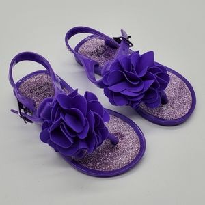 purple jelly shoes size 5 toddler